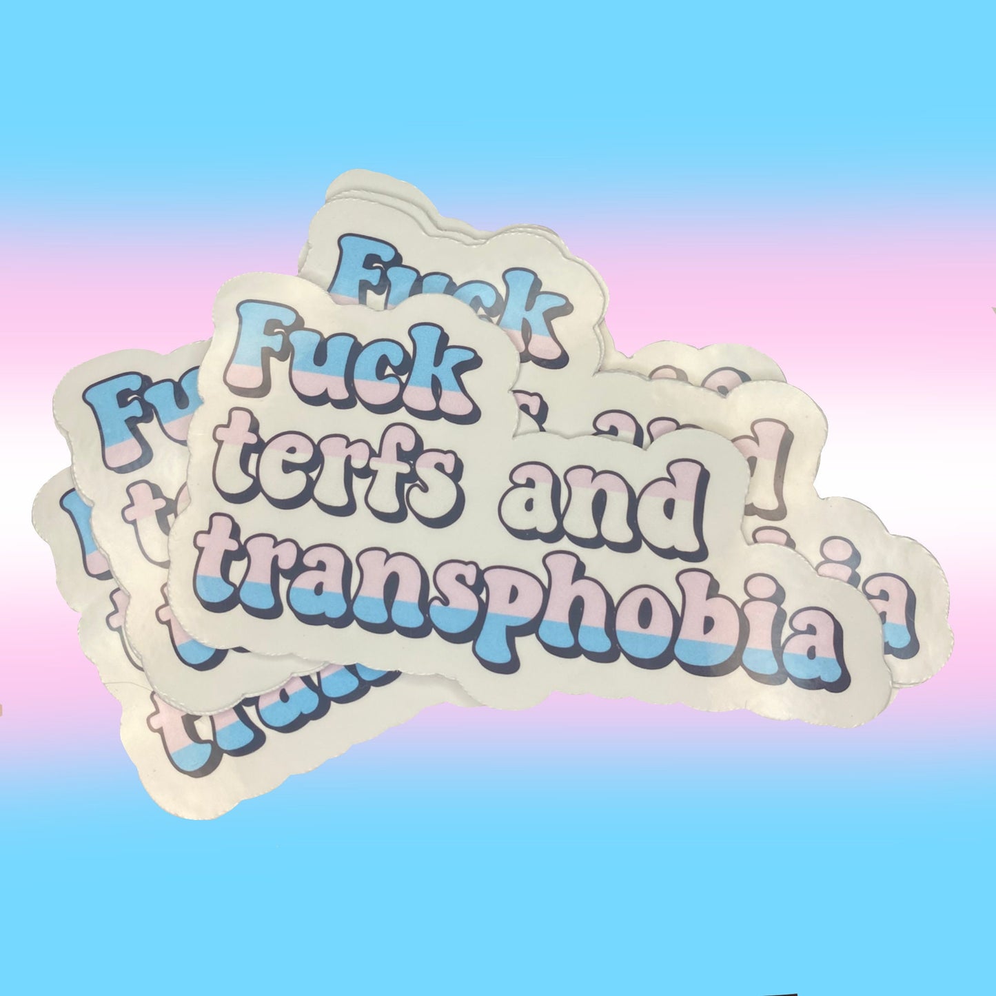 Fuck terfs // glossy vinyl sticker