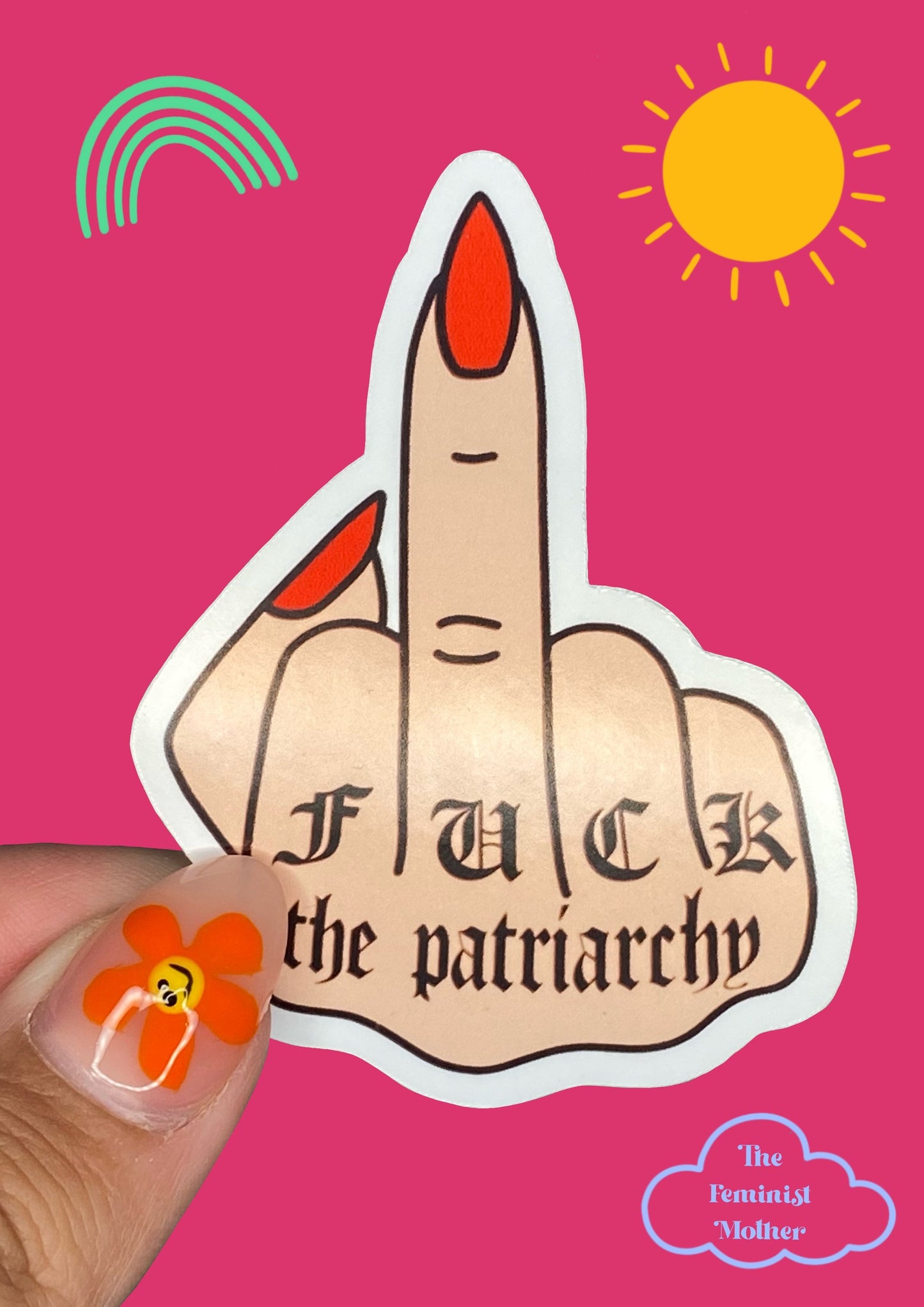 F the patriarchy // matte vinyl sticker