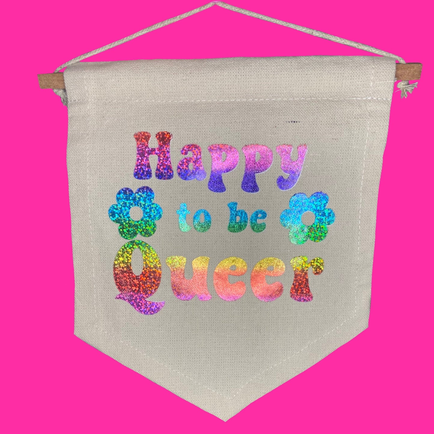 Happy to be Queer // Canvas banner
