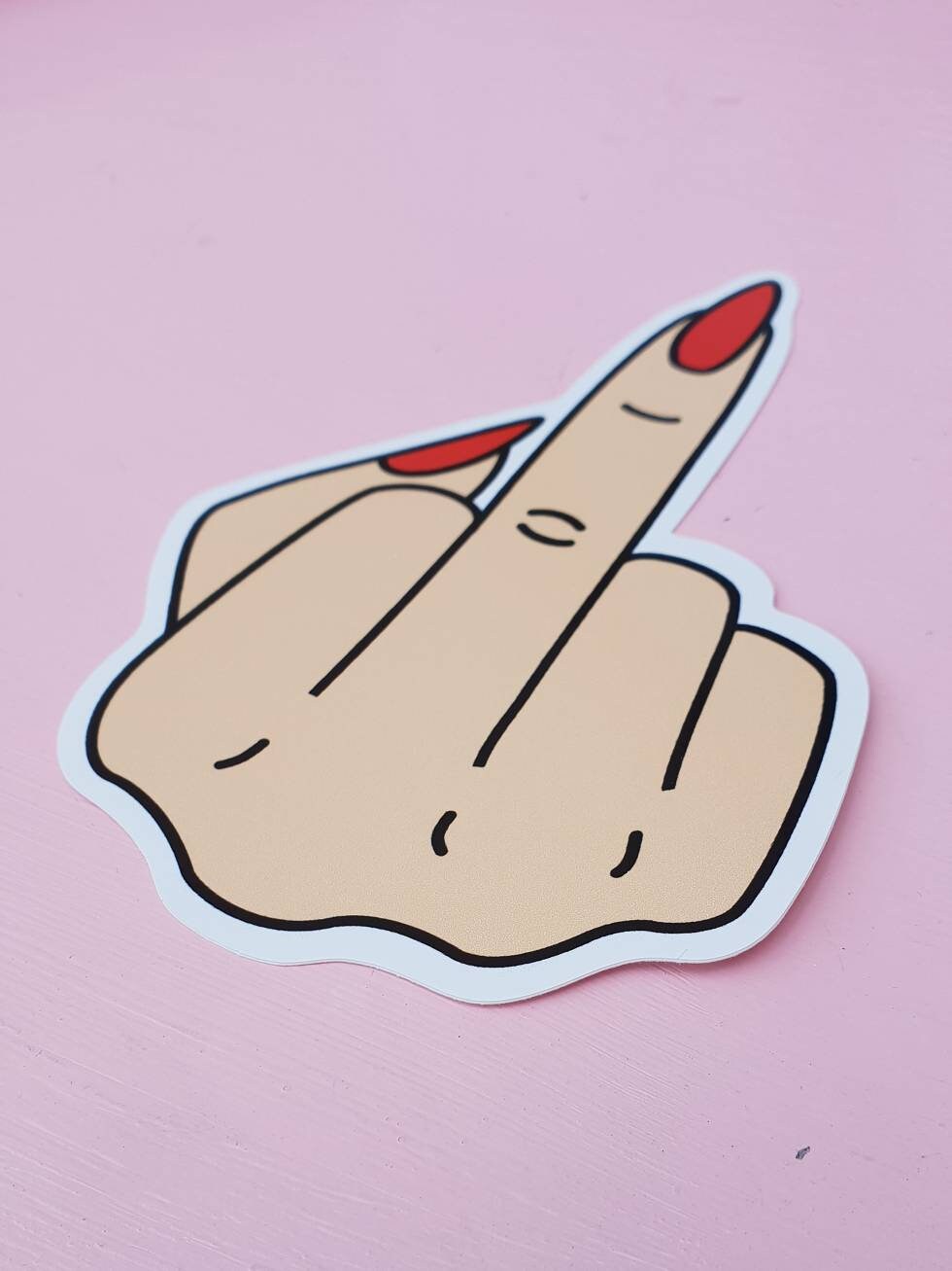 Middle finger // fuck you // vinyl sticker